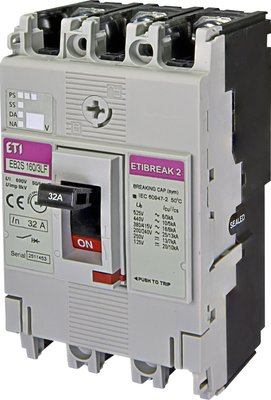 Авт. вимикач EB2S 160/3LF 32A (16kA, фікс./фікс.) 3P 4671804 фото