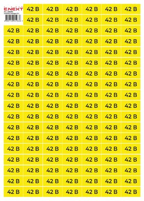 Самоклеющаяся наклейка "42В" e.sticker.voltage.42.1 (40х20мм) 102 шт/лист s053314 фото