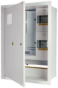 Шафа e.mbox.stand.w.f3.24.z металевий, під 3-ф. лічильник, 24 мод., що вбудовується, з замком s0100012 фото