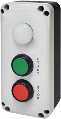 Кнопковий пост 3-модул. ESB3-V8 (Standart, "START/STOP" з ламп. LED240V AC, червона/зелена/біла) 4771628 фото