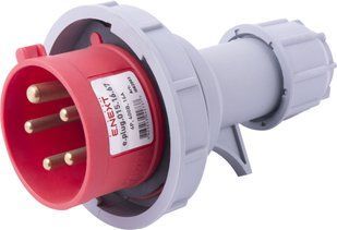 Силова вилка переносна e.plug.015.16.67, 5п., 400В, 16А, IP 67 i082003 фото