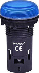 Лампа сигнальна LED матова ECLI-024C-B 24V AC/DC (синя) 4771213 фото