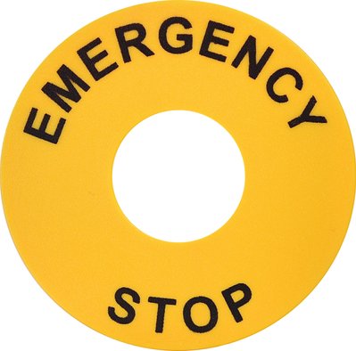 Кільце EALP з написом "Emergency/Stop" (d=22/60мм) 4771544 фото