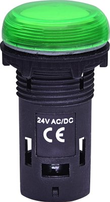 Лампа сигнальна LED матова ECLI-024C-G 24V AC/DC (зелена) 4771211 фото