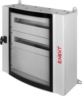 Корпус металевий e.mbox.industrial.n.96.bc.gl IP55 навісний на 96 модулів з суцільною панеллю, зі ск CPD609020 фото