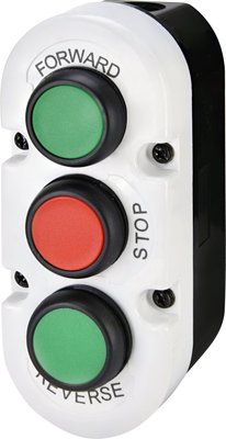 Кнопковий пост 3-модул. ESE3-V6 ("FORWARD/STOP/REVERSE", зелений/червоний/зелений, корп. сіро-чорний 4771444 фото
