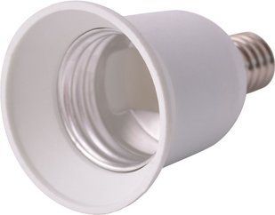 Переходник e.lamp adapter.Е14/Е27.white, из цоколя Е14 на Е27, пластиковый s9100022 фото