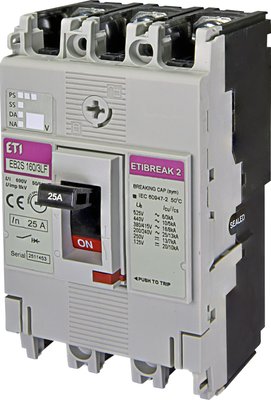 Авт. вимикач EB2S 160/3LF 25A (16kA, фікс./фікс.) 3P 4671803 фото