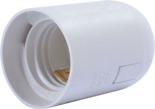 Патрон пластиковый e.lamp socket.E27.pl.white, Е27, белый s9100017 фото