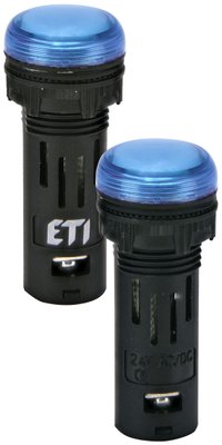 Лампа сигнальна LED матова ECLI-16-024C-B 24V AC/DC (O16мм, синя) 4771603 фото