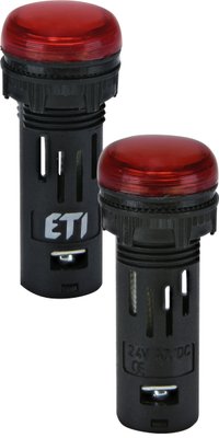 Лампа сигнальна LED матова ECLI-16-024C-R 24V AC/DC (O16мм, червона) 4771600 фото