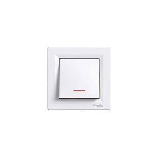 Вимикач кнопковий з підсвічуванням Shneider-Electric Asfora білий EPH1600121 EPH1600121 фото