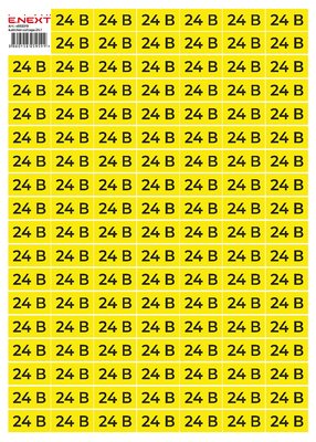 Самоклеящаяся наклейка "24В" e.sticker.voltage.24.1 (40х20мм) 102 шт/лист s053310 фото