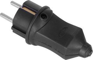 Вилка пряма каучукова e.plug.rubber.028.16, з з/к, 16А s9100023 фото