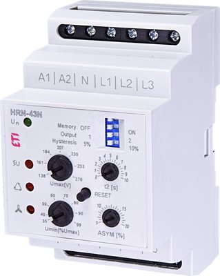 Реле контролю напруги HRN-43N 230V (3F, 2x16A_AC1) з нейтраллю 2471404 фото
