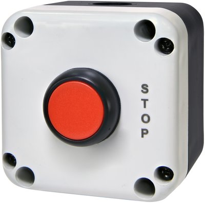 Кнопковий пост 1-модул. ESB1-V2 (Standart, "STOP", червона) 4771622 фото