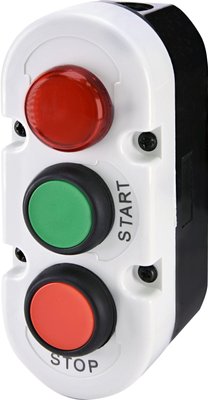 Кнопковий пост 3-модул. ESE3-V8 (Compact, "START/STOP" з ламп. LED240V AC, червон./зелен./червон.) 4771446 фото