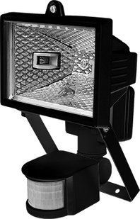 Светильник e.halogen.move.500.black 500Вт, черный прожектор с датчиком движения l003012 фото