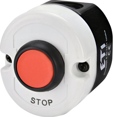 Кнопковий пост 1-модул. ESE1-V2 ("STOP", червоний, корп. сіро-чорний) 4771440 фото
