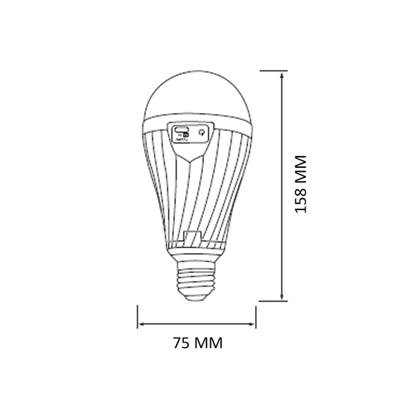 Cветодиодная лампа аккумуляторная DURALITE-12 12W E27 6400K 001-092-0012 фото