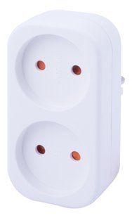 Трійник побутовий e.socket.002.10.2, 2 гнізда, 2P, 10А, без заземлення s9100052 фото