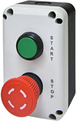 Кнопковий пост 2-модул. ESB2-V5 (Standart, "START/STOP" гриб.типу, відкл. поворотом, зелен./червон.) 4771627 фото