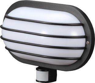 Светильник настенный с датчиком движения e.sensor.lum.69.e27.black(черный) 180&deg;, IP44 s061027 фото