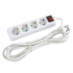 Подовжувач e.es.4.5.z.s.b 4 гнізда, 5м, з з/к, з вимикачем, baby protect s042014 фото