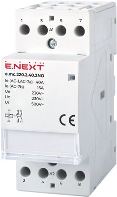 Модульний контактор e.mc.220.2.40.2NO, 2р, 40А, 2NO, 220В p005003 фото