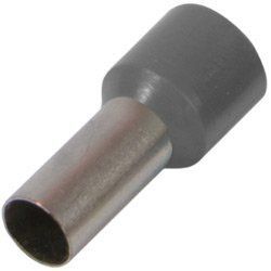 Ізольований наконечник втулковий e.terminal.stand.e2508.grey 2,5 кв.мм, сірий, 100шт s3036034 фото