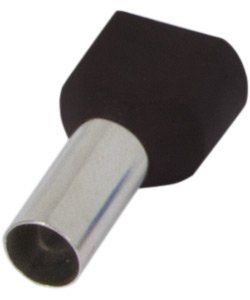 Ізольований наконечник e.terminal.stand.te.2.6.black (TE6014 black) 2x6 кв.мм, чорний, 100шт s4037010 фото