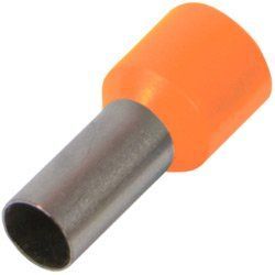 Ізольований наконечник втулковий e.terminal.stand.e4009.orange 4,0 кв.мм, помаранчевий, 100шт s3036042 фото