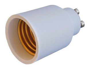 Переходник e.lamp adapter.GU10/Е27.white, из патрона GU10 на Е27, пластиковый s9100042 фото