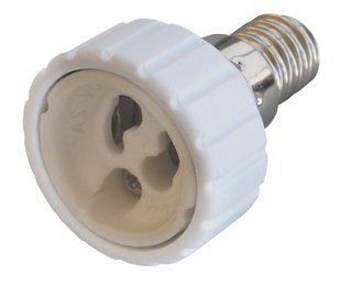 Переходник e.lamp adapter.Е14/GU10.white, из патрона Е14 на GU10, пластиковый s9100040 фото