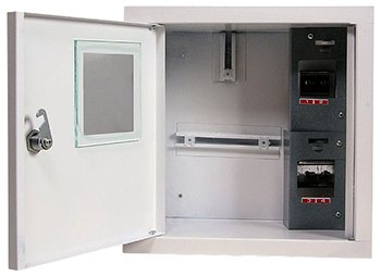 Шафа e.mbox.stand.w.f1.04.z.e металева, під 1-ф. електронний лічильник, 4 мод., що вбудовується, з з s0100064 фото